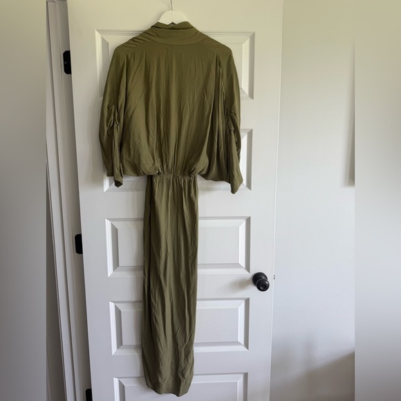 S/W/F Plunge Dress in Amazon Green - Picture 14 of 16